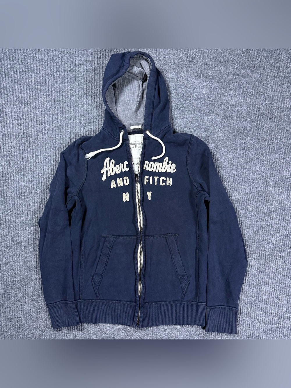 Abercrombie & Fitch Muscle Zip Hoodie Mens XXL Distressed Y2K Vintage